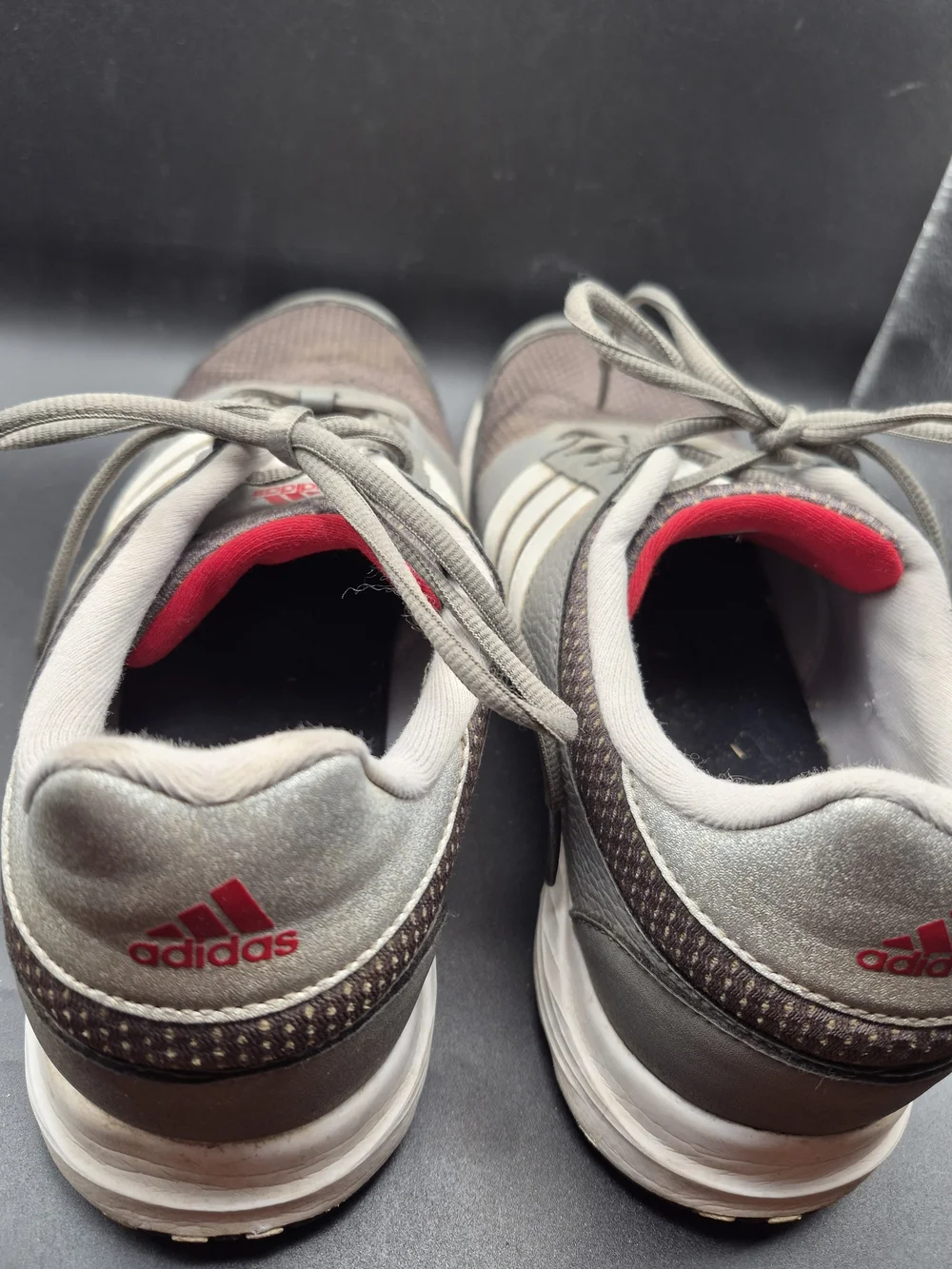 adidas Men’s Golf Shoes Gray with White Stripes